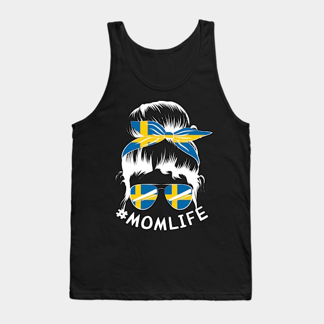 SWEDEN Flag Mom Life Bandana Mothers Day Tank Top by magazin